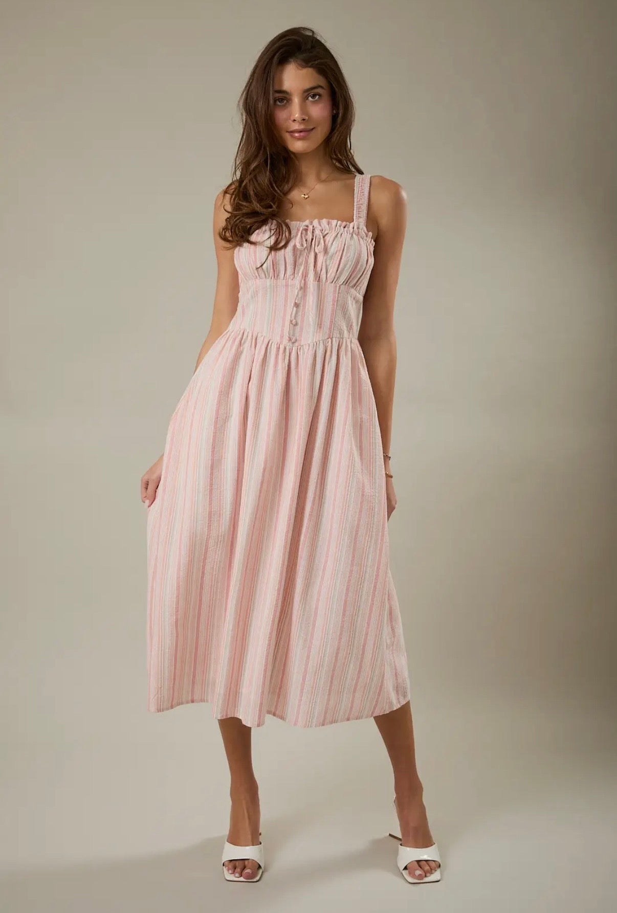 Pink Champagne Midi Dress
