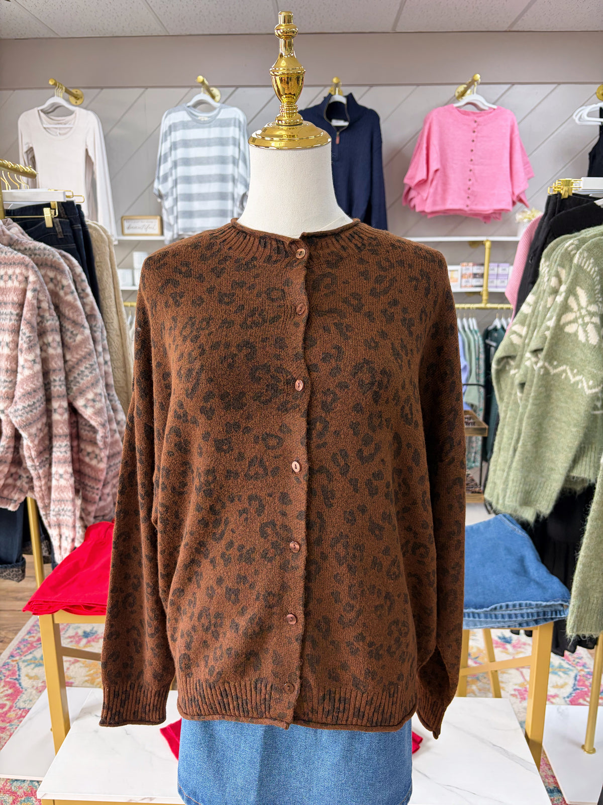 Leopard Button Down Cardigan
