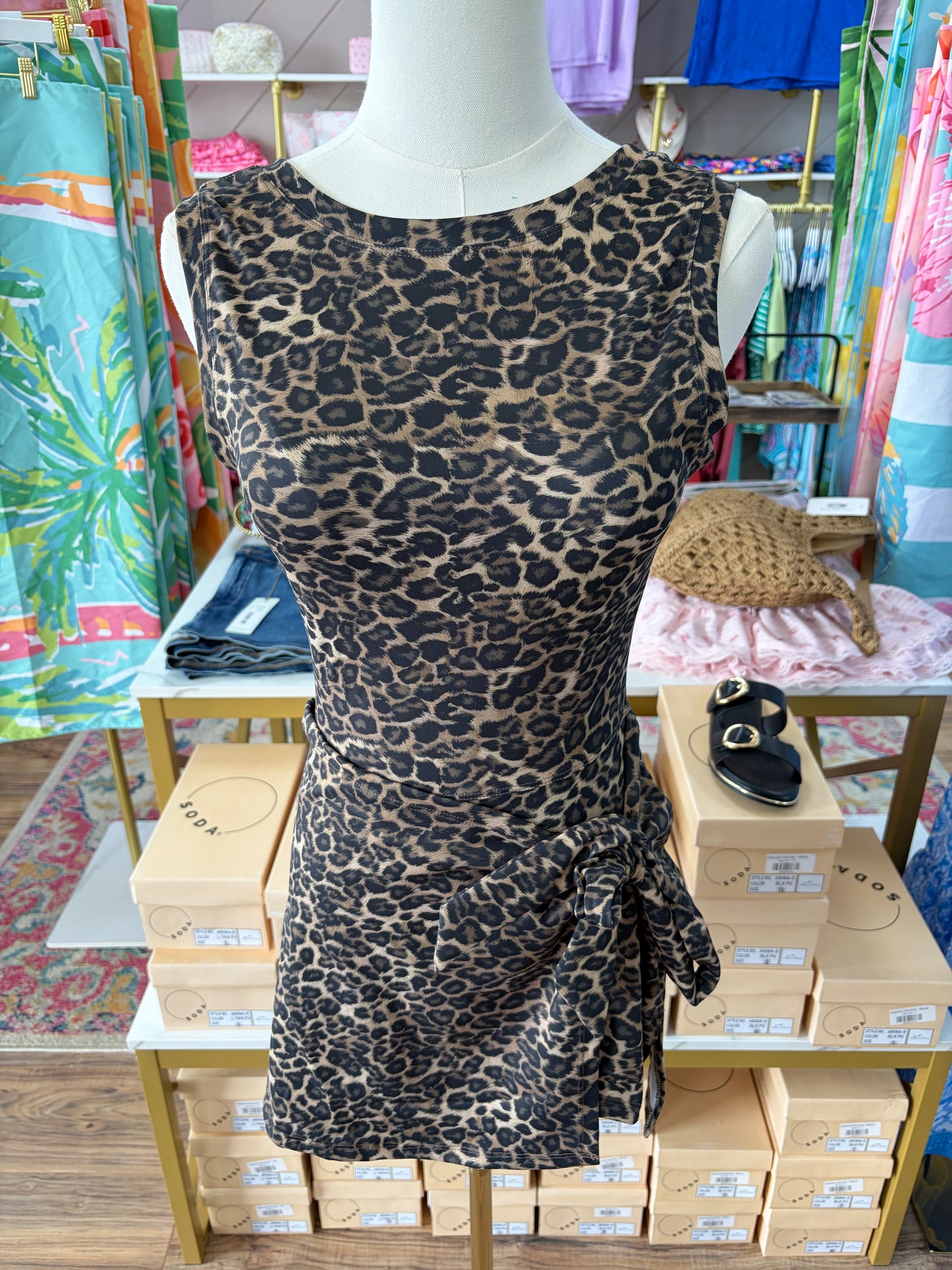 Off Duty Athletic Dress - Leopard