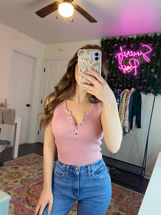 LARGE LEFT | Vera Tank - Light Pink