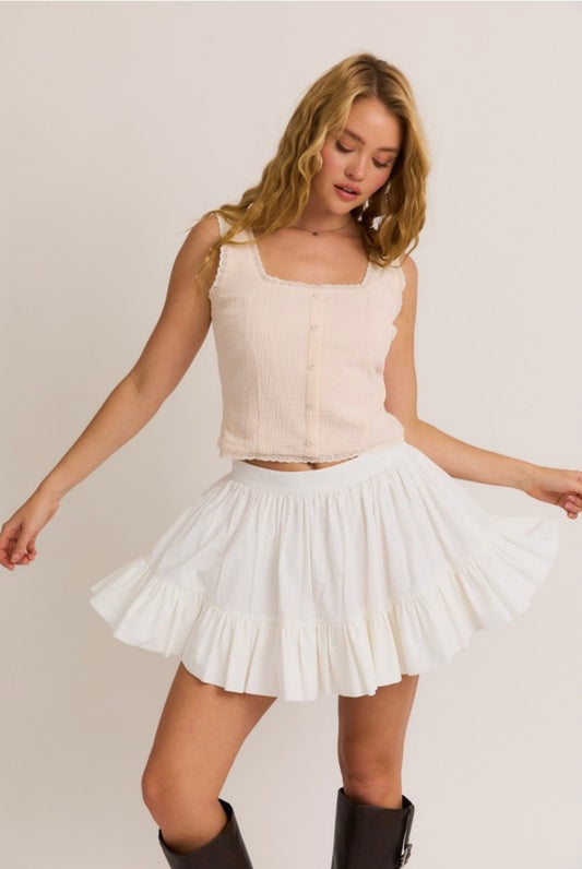 Carmen Cream Top