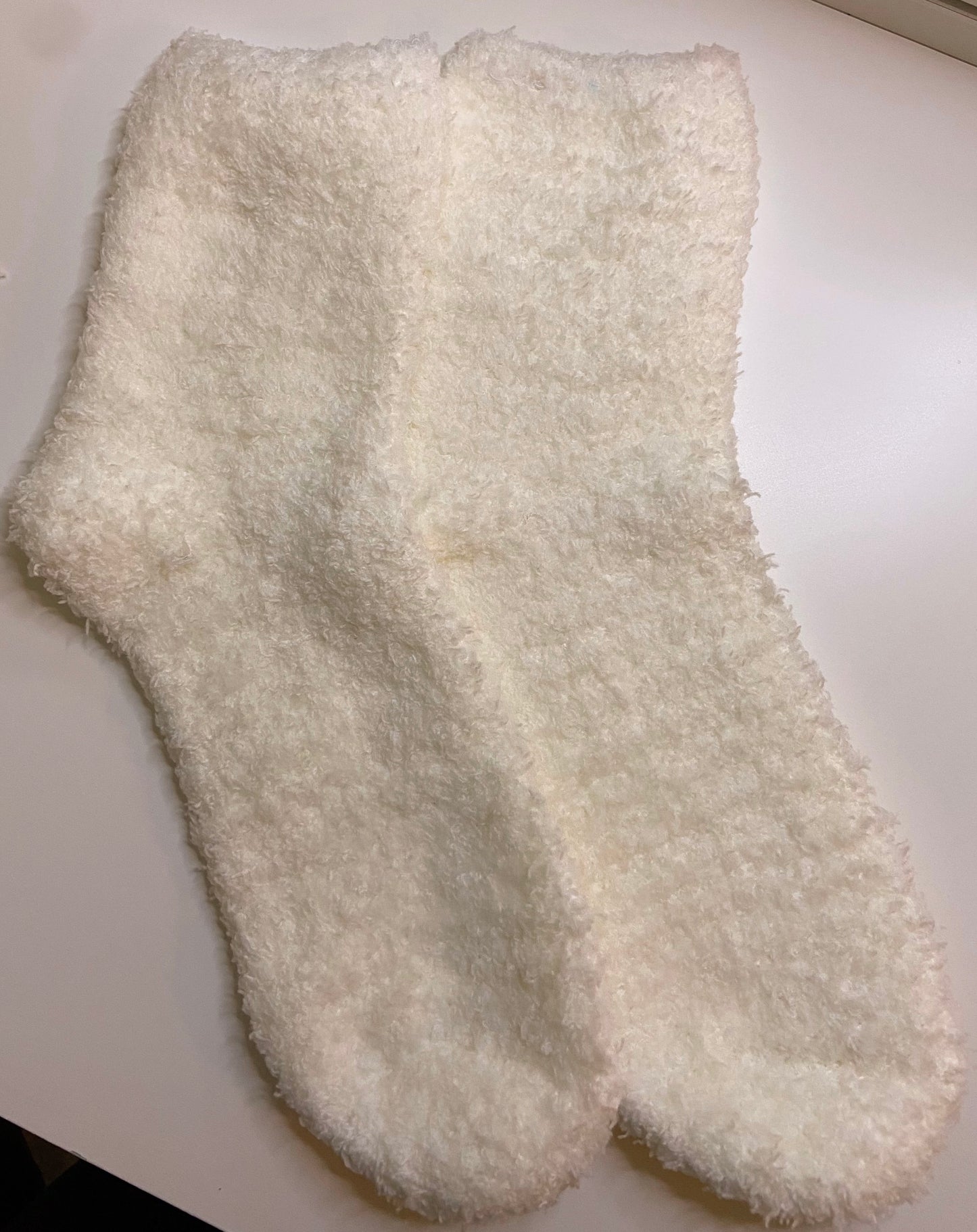 White Fleece Fuzzy Socks