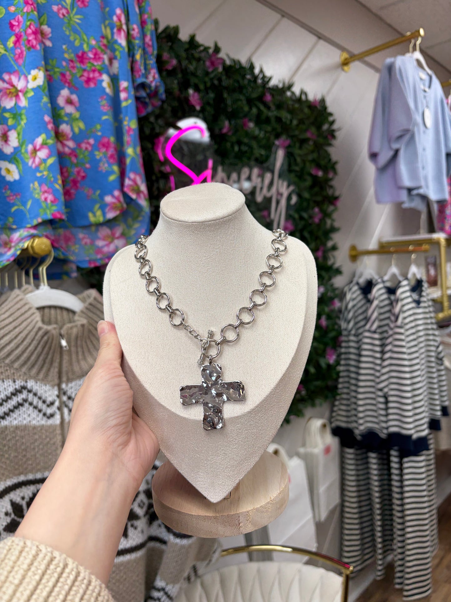 Silver Cross Necklace