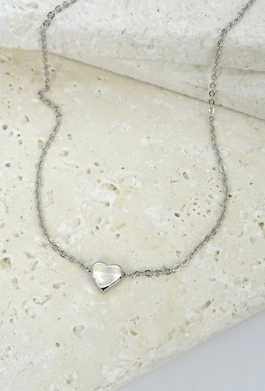 Mini Heart Necklace - Silver