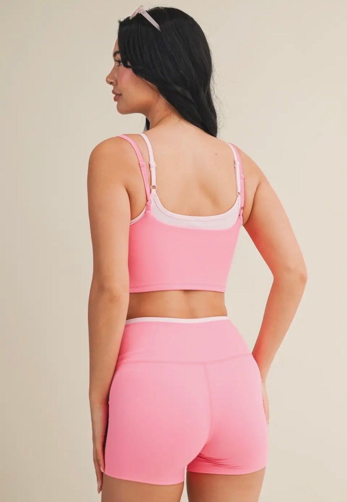 Pink Double Layered Tank Top