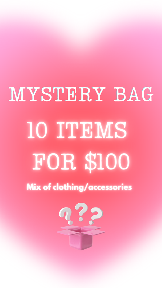 10 ITEMS FOR $100 (clothing + accessories, etc!) Mystery Bag