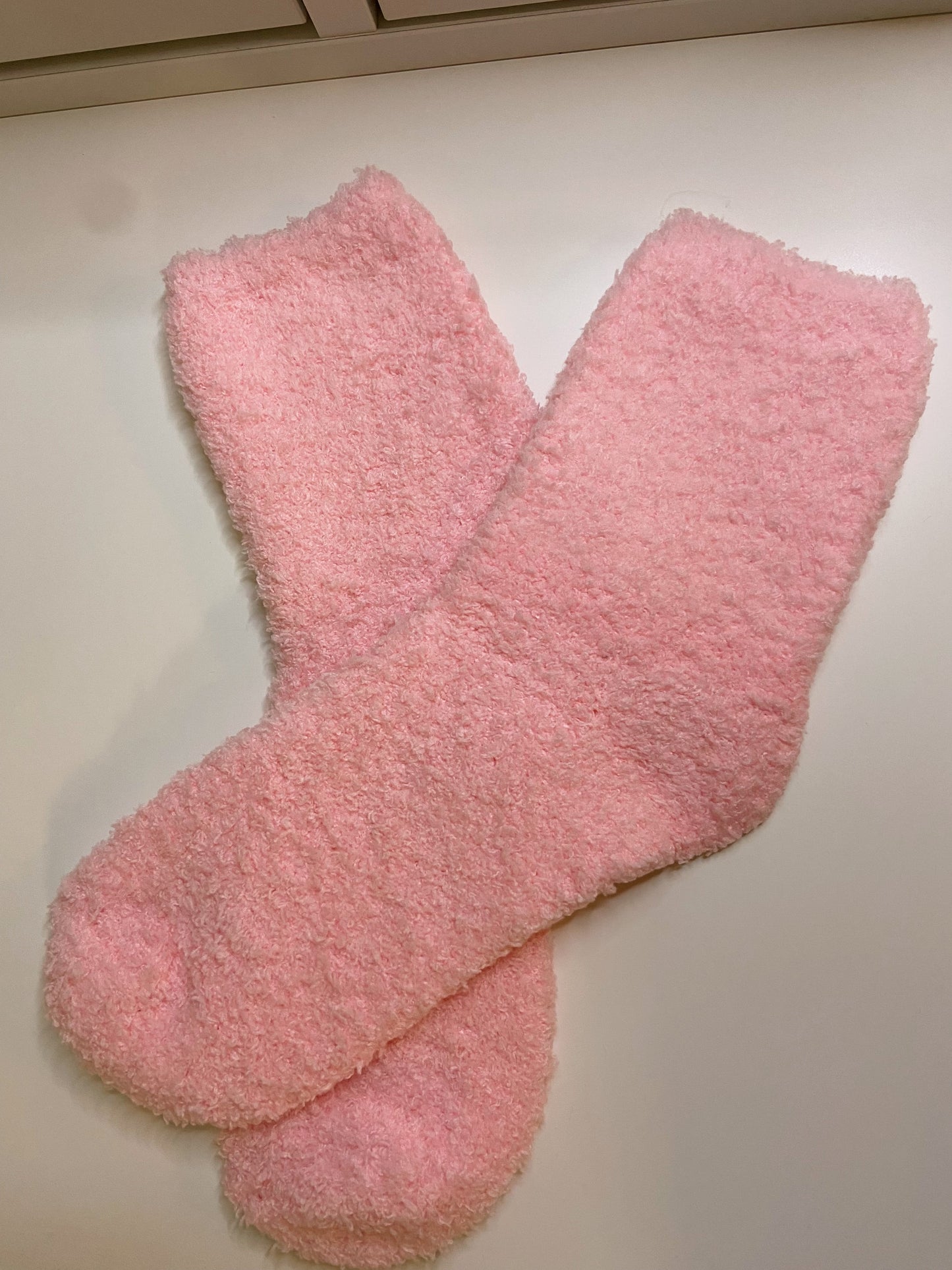 Pink Fleece Fuzzy Socks