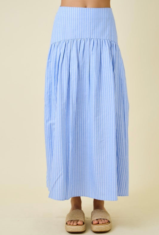 S & M LEFT | Calista Maxi Skirt - Blue