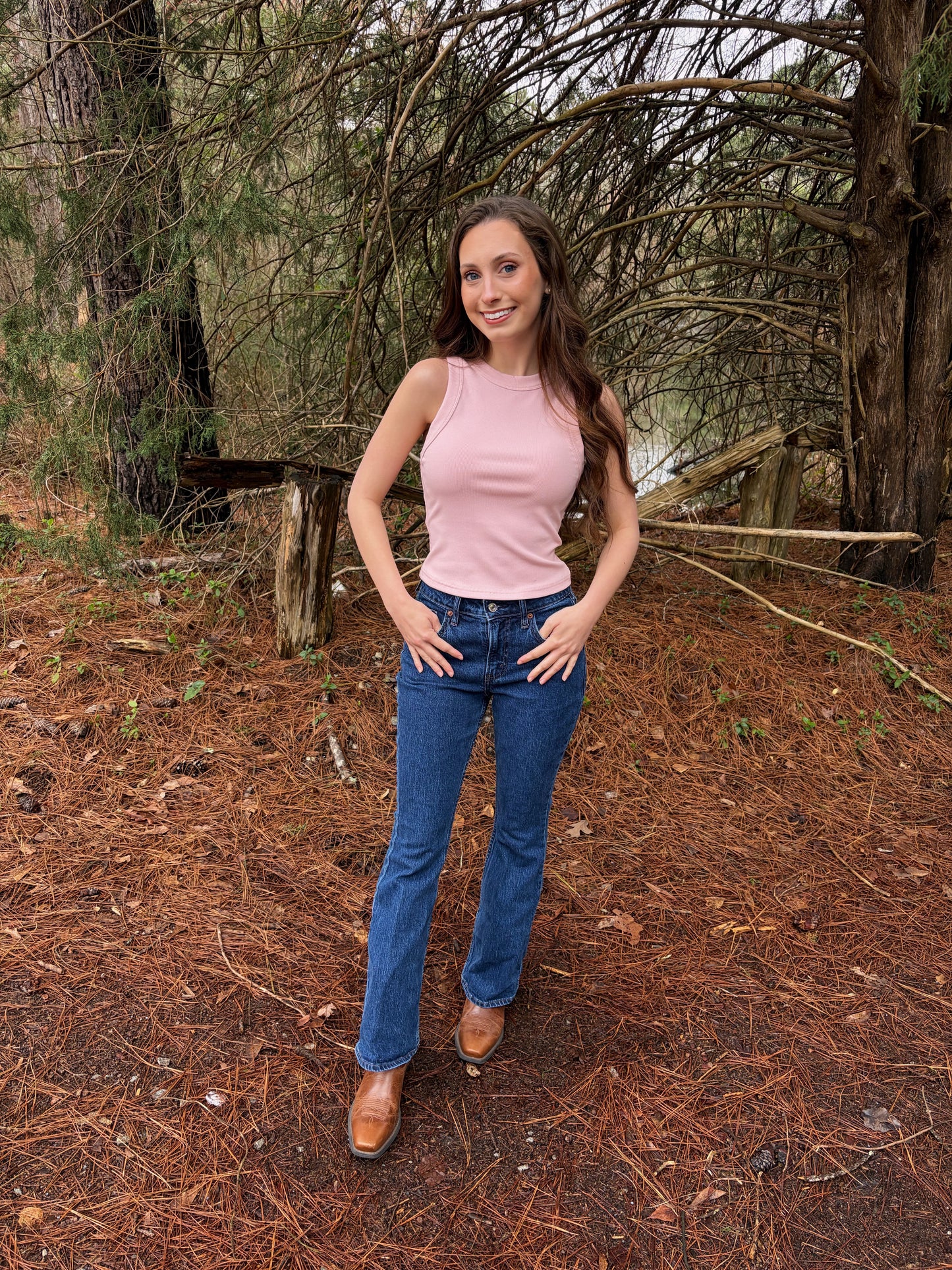 M & L LEFT | Everyday Ribbed Tank - Pink