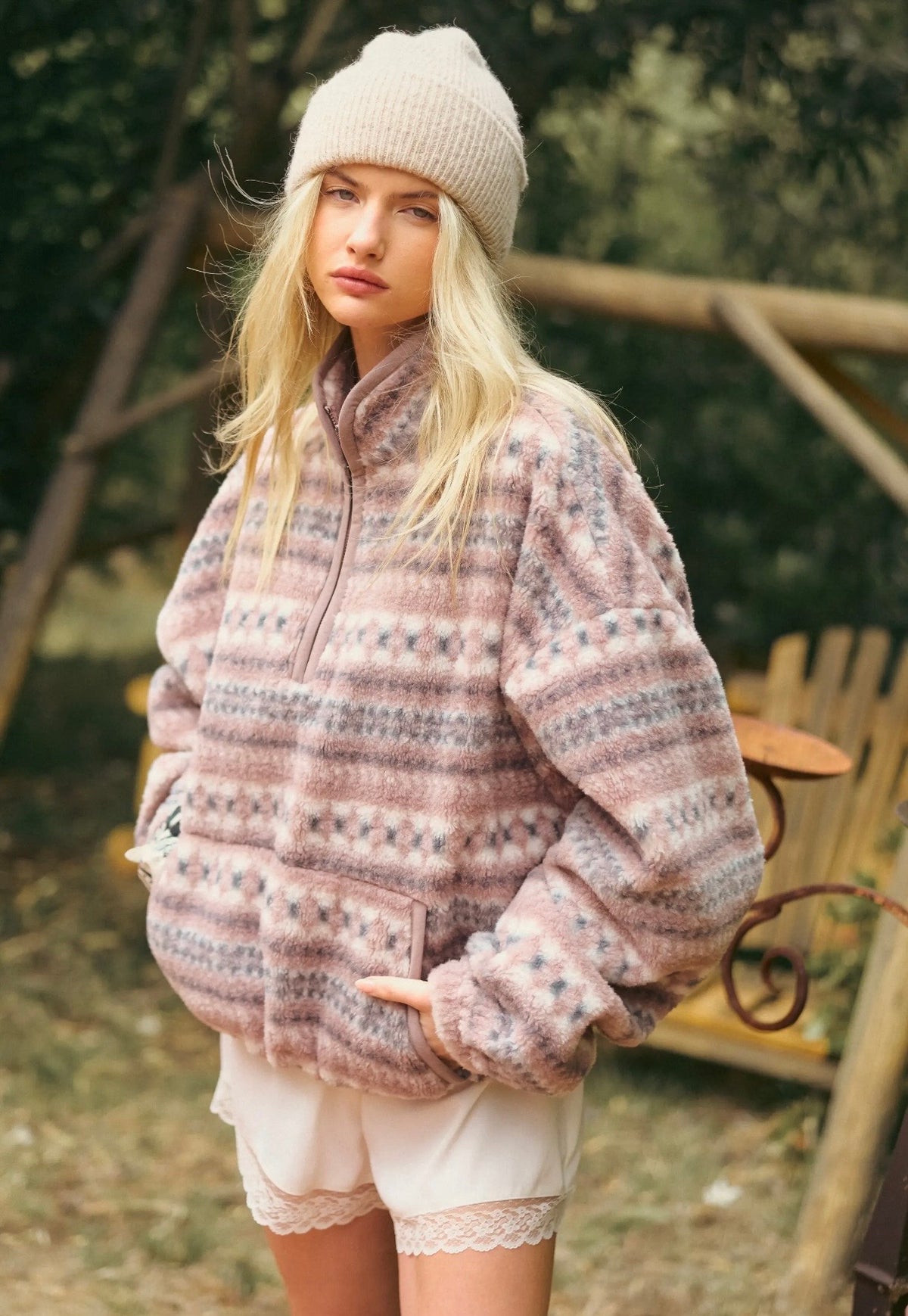 Rosewood Sherpa Pullover