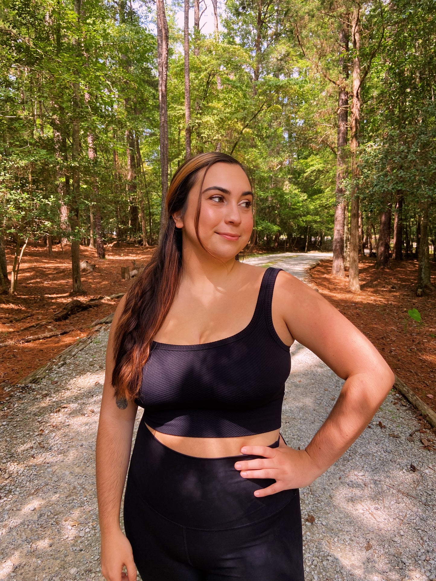 Black Chevron Ribbed Crop Top – Sincerely, Rose Boutique