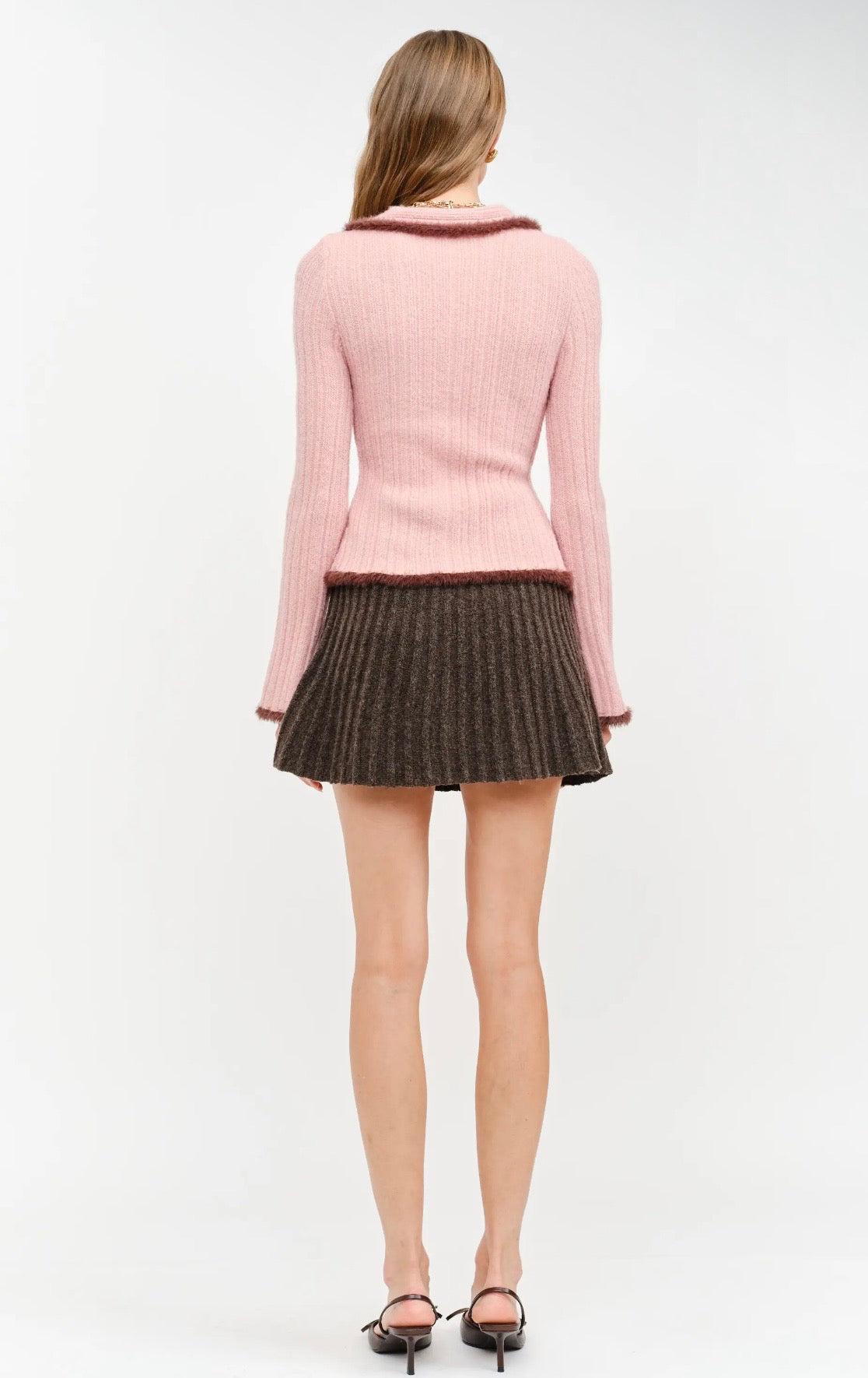 Holland Zip Sweater - Pink