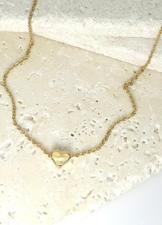 Mini Heart Necklace - Gold