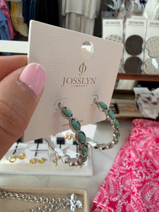Turquoise Hoop Earrings