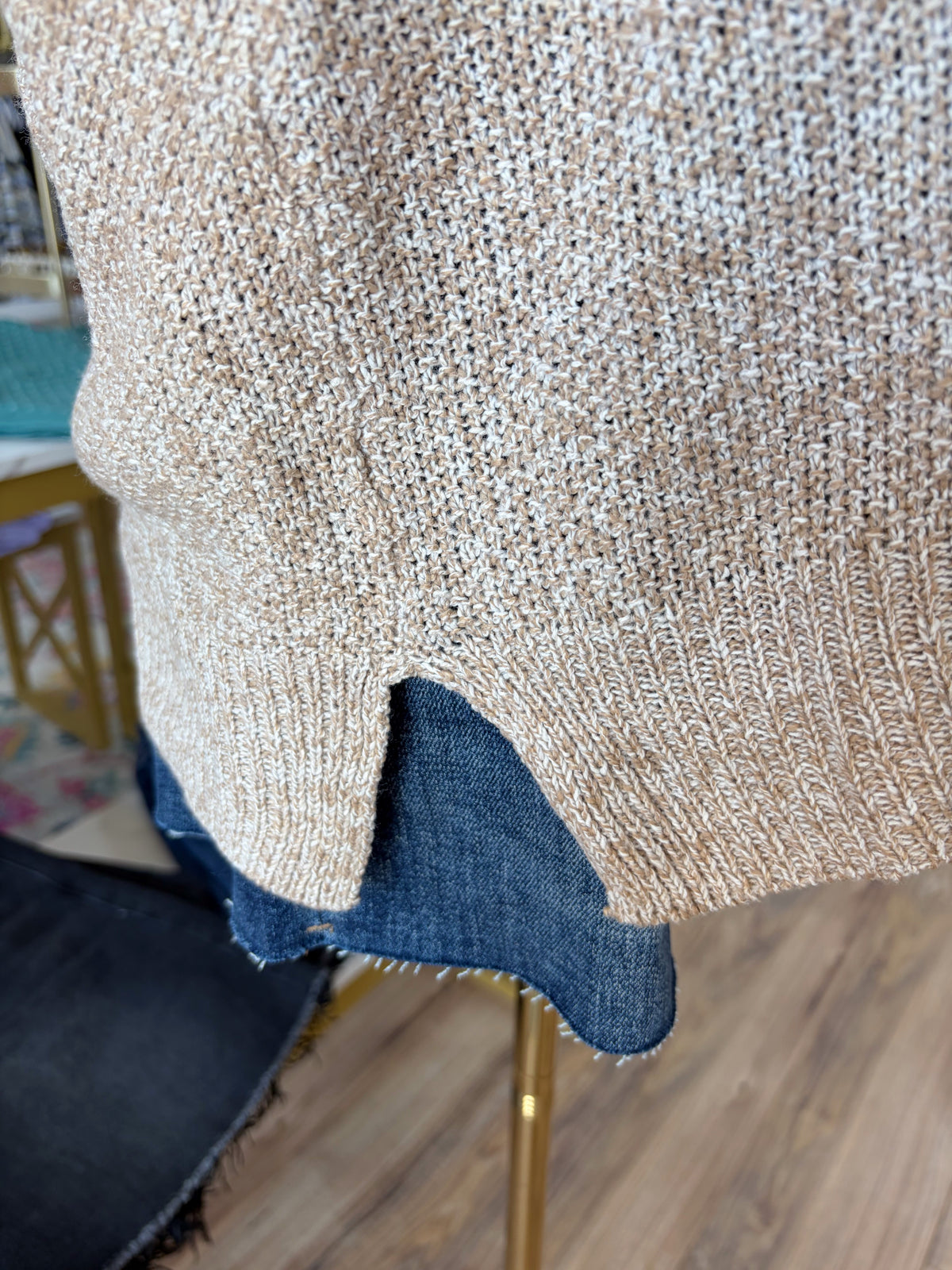 M & L LEFT | Evie Sweater Top - Taupe