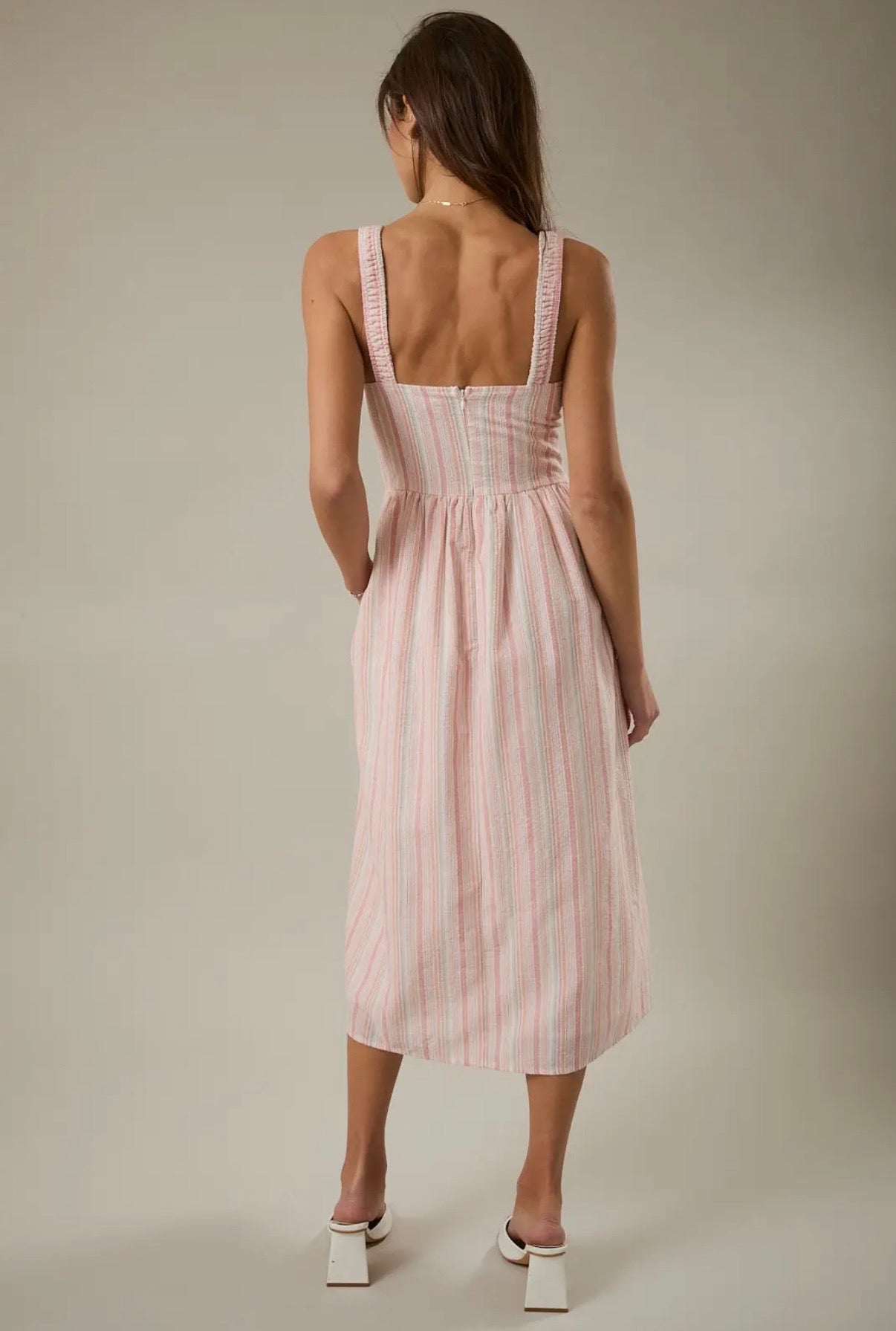 Pink Champagne Midi Dress
