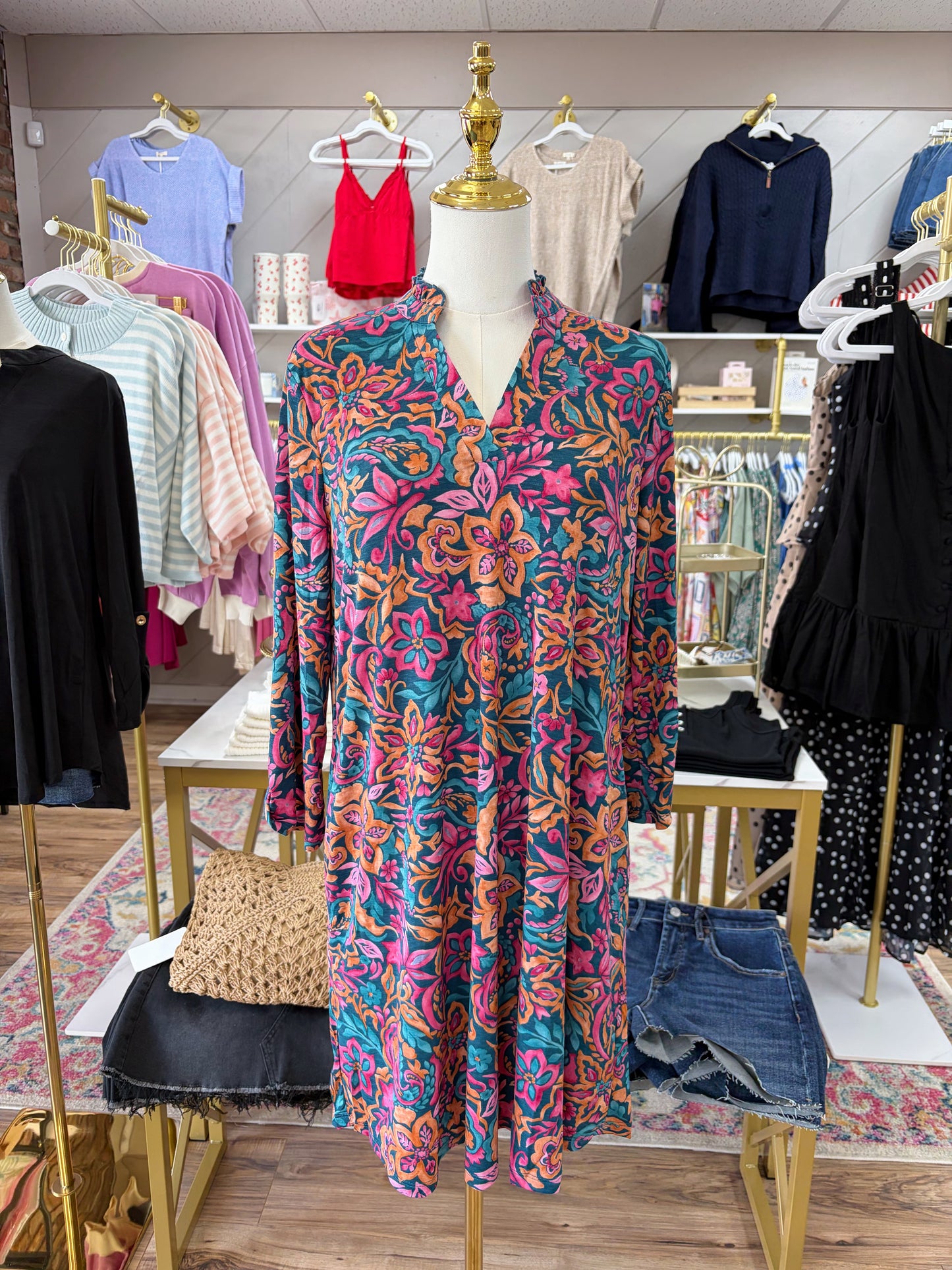 Teal Bloom Dress