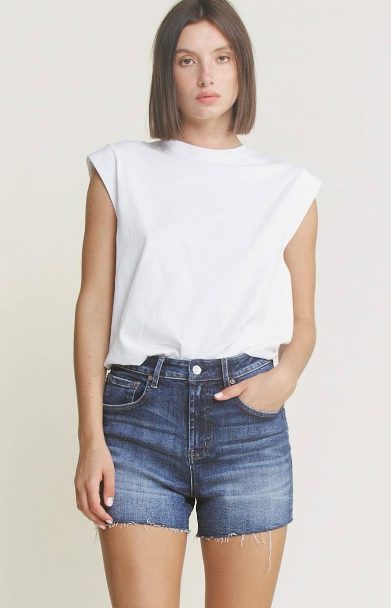 Dark Wash Denim Shorts
