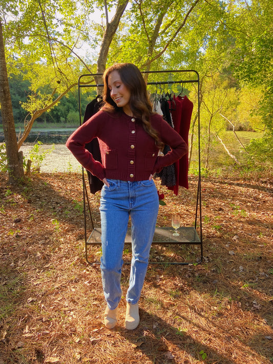1 LARGE LEFT | Juliette Sweater - Red Wood
