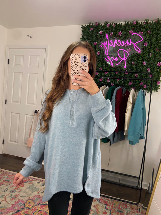 L/XL LEFT | Airy Sweater - Blue Grey