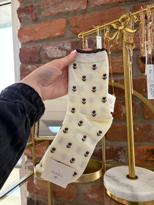 Floral Cotton Socks