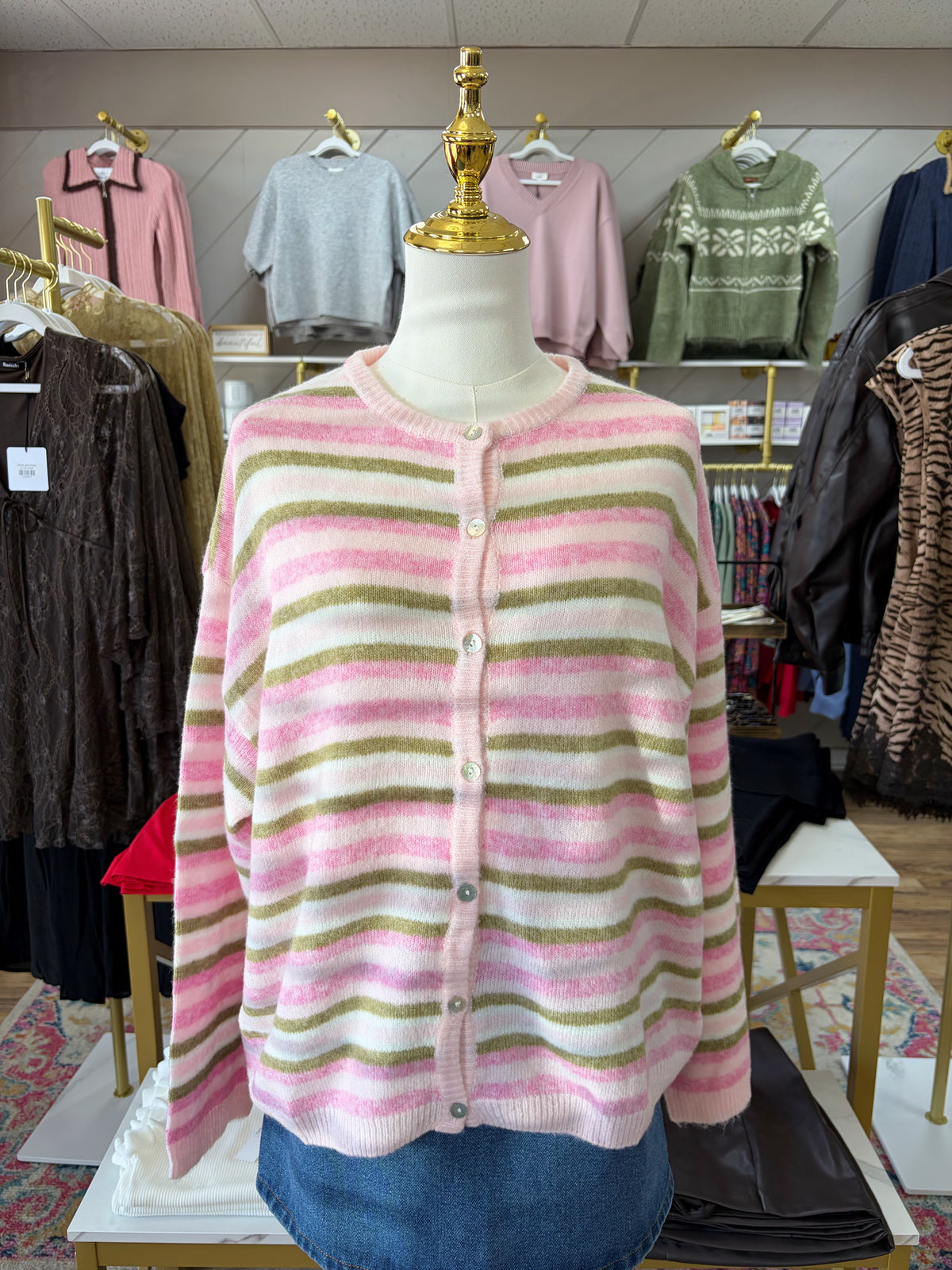 Pink Pistachio Cardigan