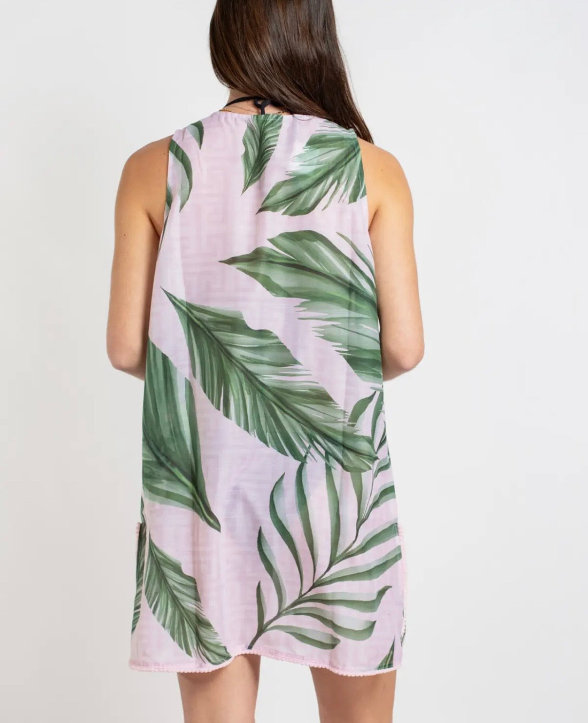 Pink & Palm Cover-Up