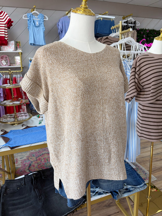 M & L LEFT | Evie Sweater Top - Taupe
