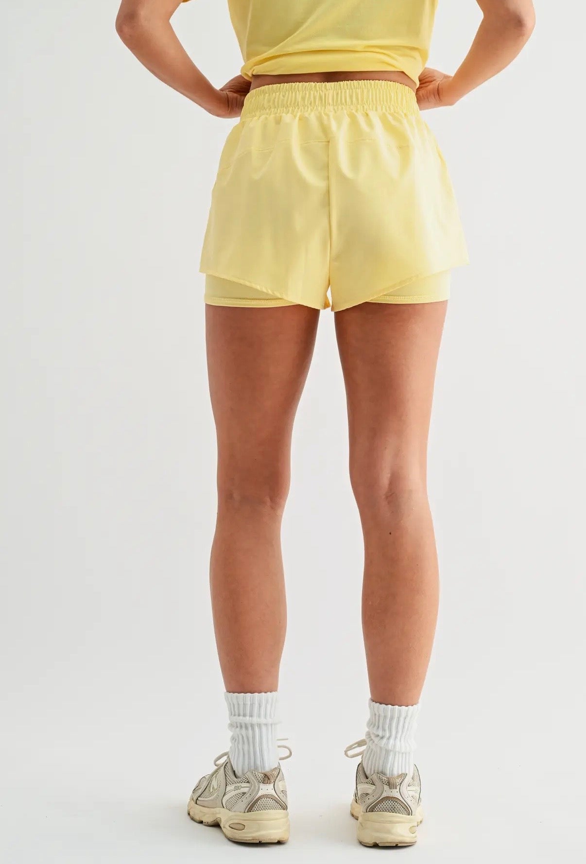 Yellow Glow Athletic Shorts
