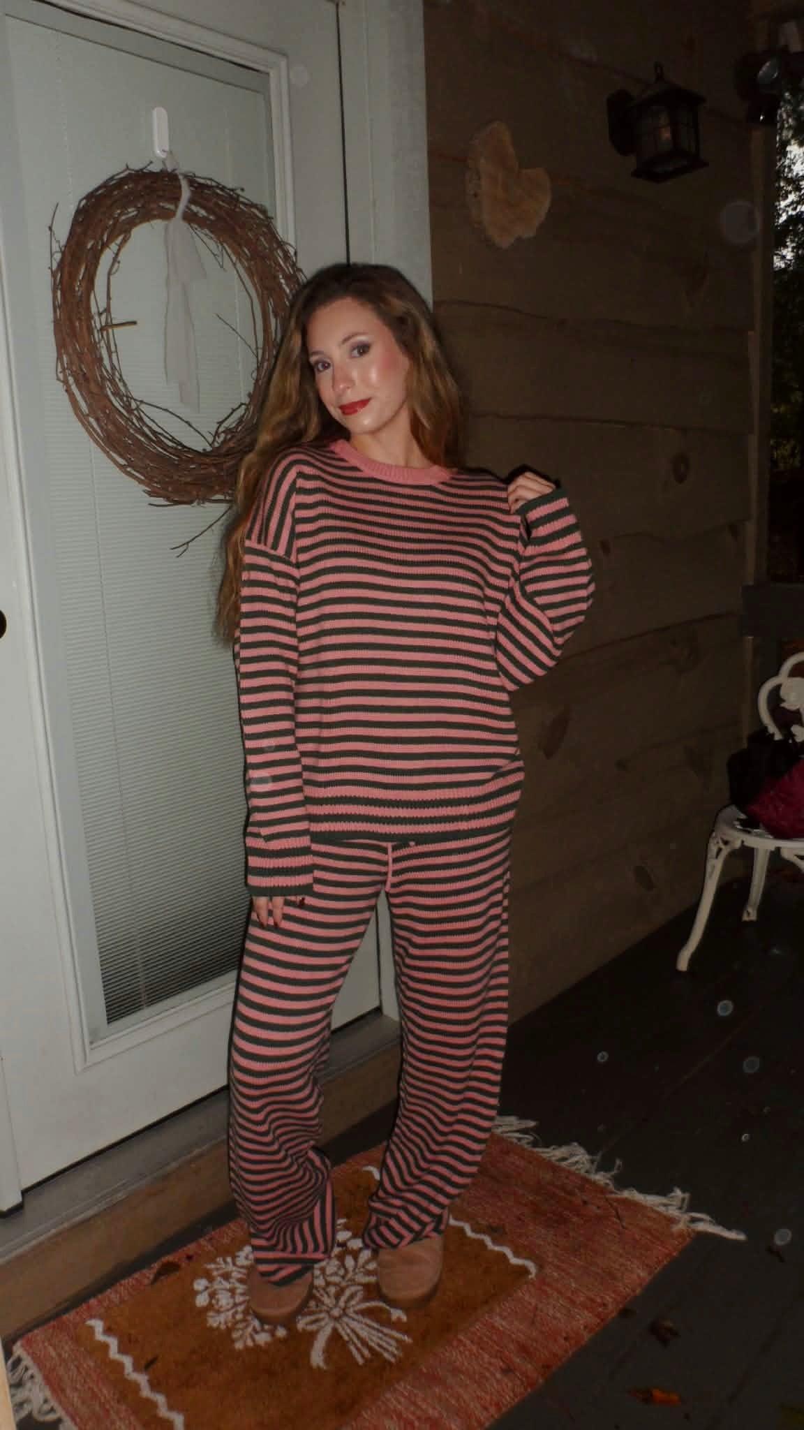 Pink Pines Sweater Set