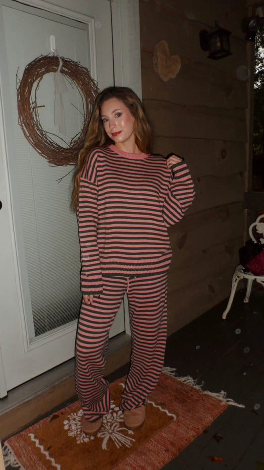 Pink Pines Sweater Set