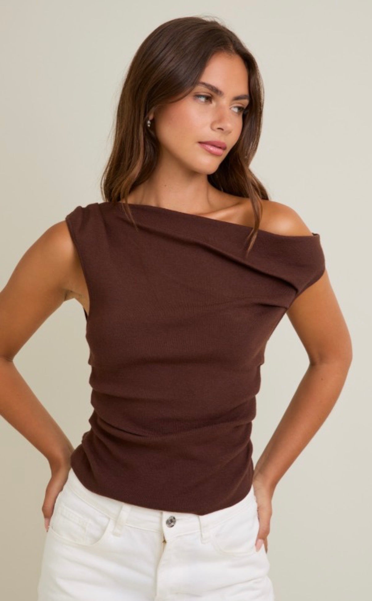 S & L LEFT | Eliza Top - Brown
