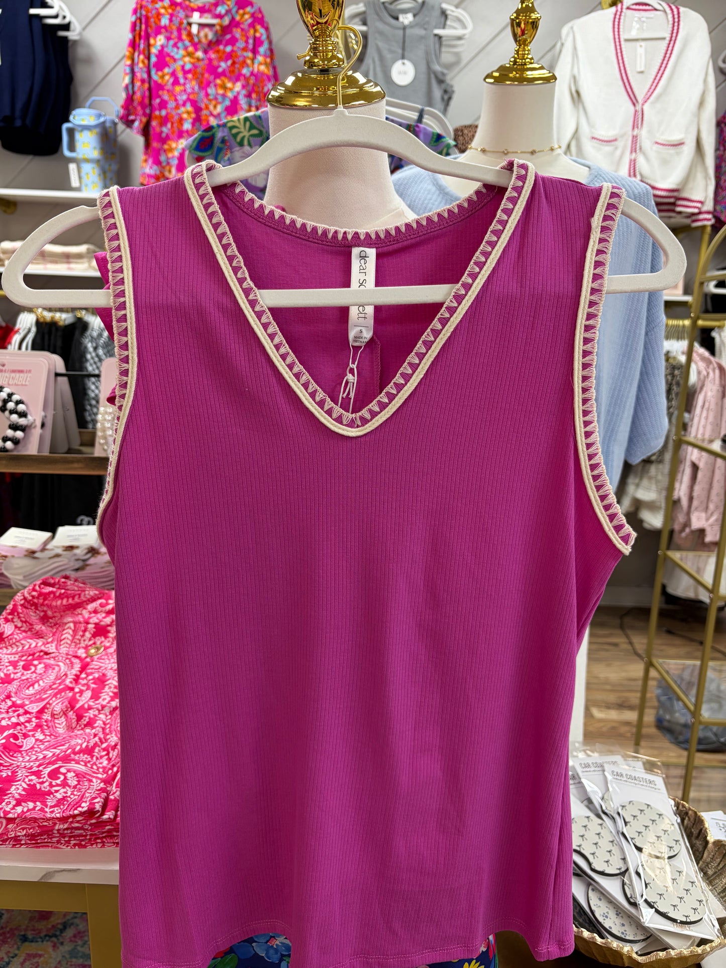 1 MEDIUM LEFT | Magenta Glow Tank Top