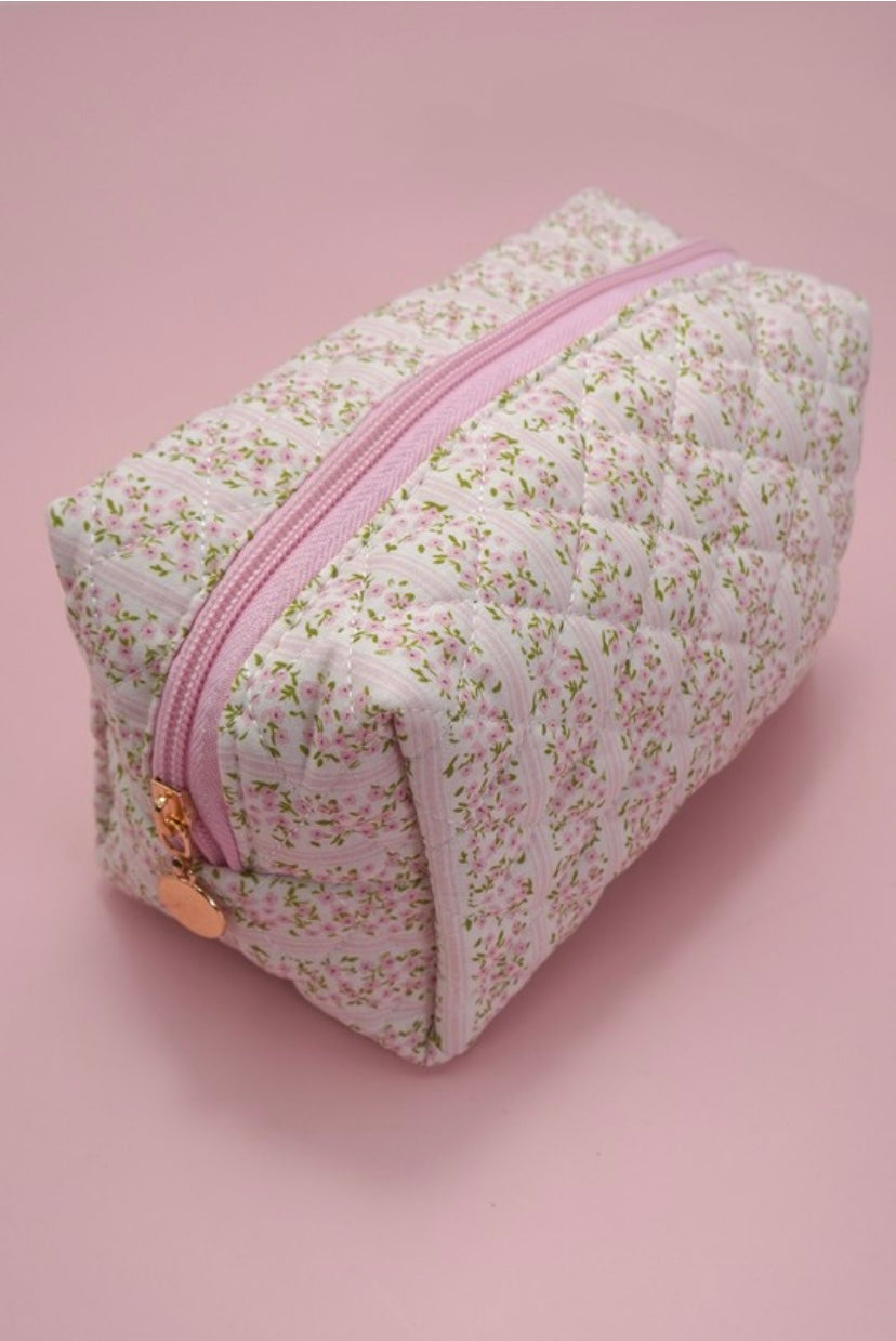 Pink Petals Makeup Bag