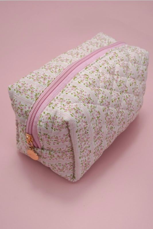 Pink Petals Makeup Bag