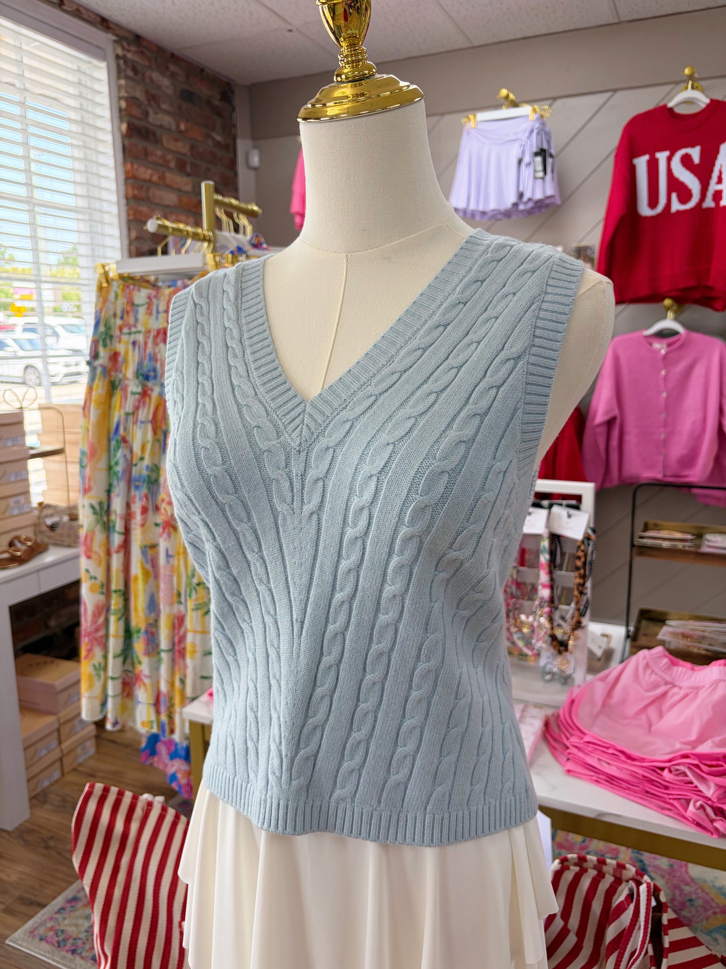 S & M LEFT | Baby Blue Sweater Vest