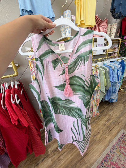 Pink & Palm Cover-Up