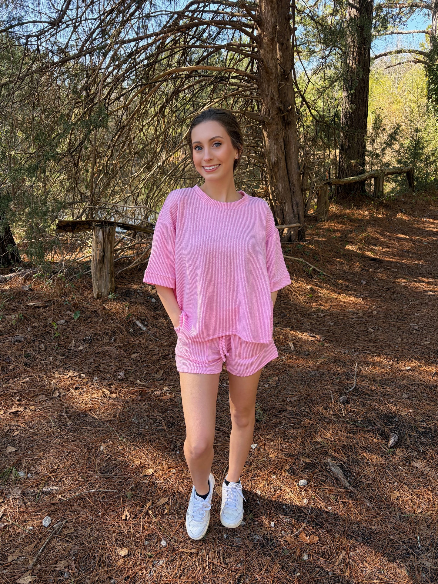 2X LEFT | Weekend Ribbed Set - Pink