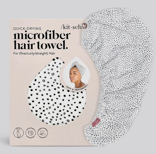 Kitsch Quick Dry Hair Towel - Polka Dot