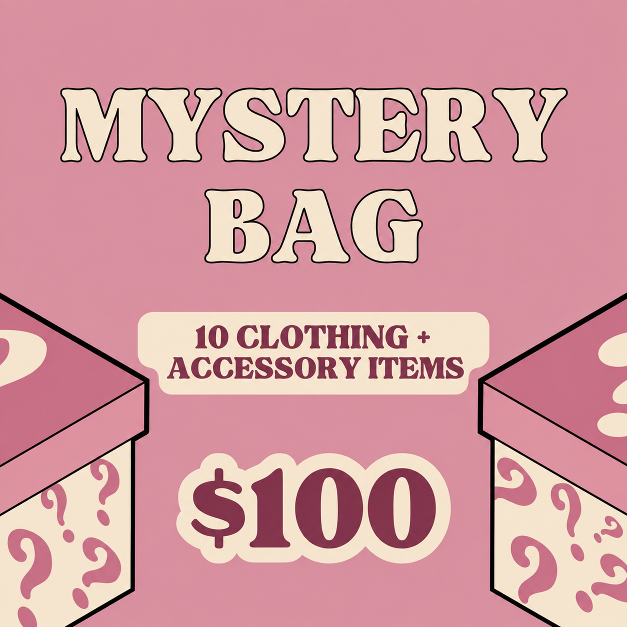 10 ITEMS FOR $100 (clothing + accessories, etc!) Mystery Bag