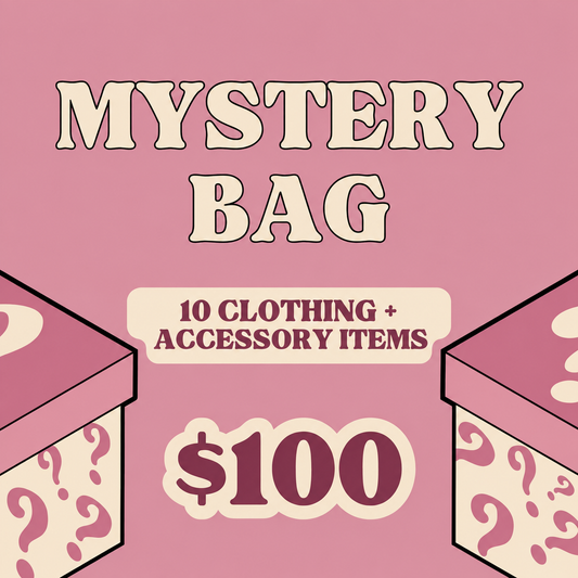 10 ITEMS FOR $100 (clothing + accessories, etc!) Mystery Bag
