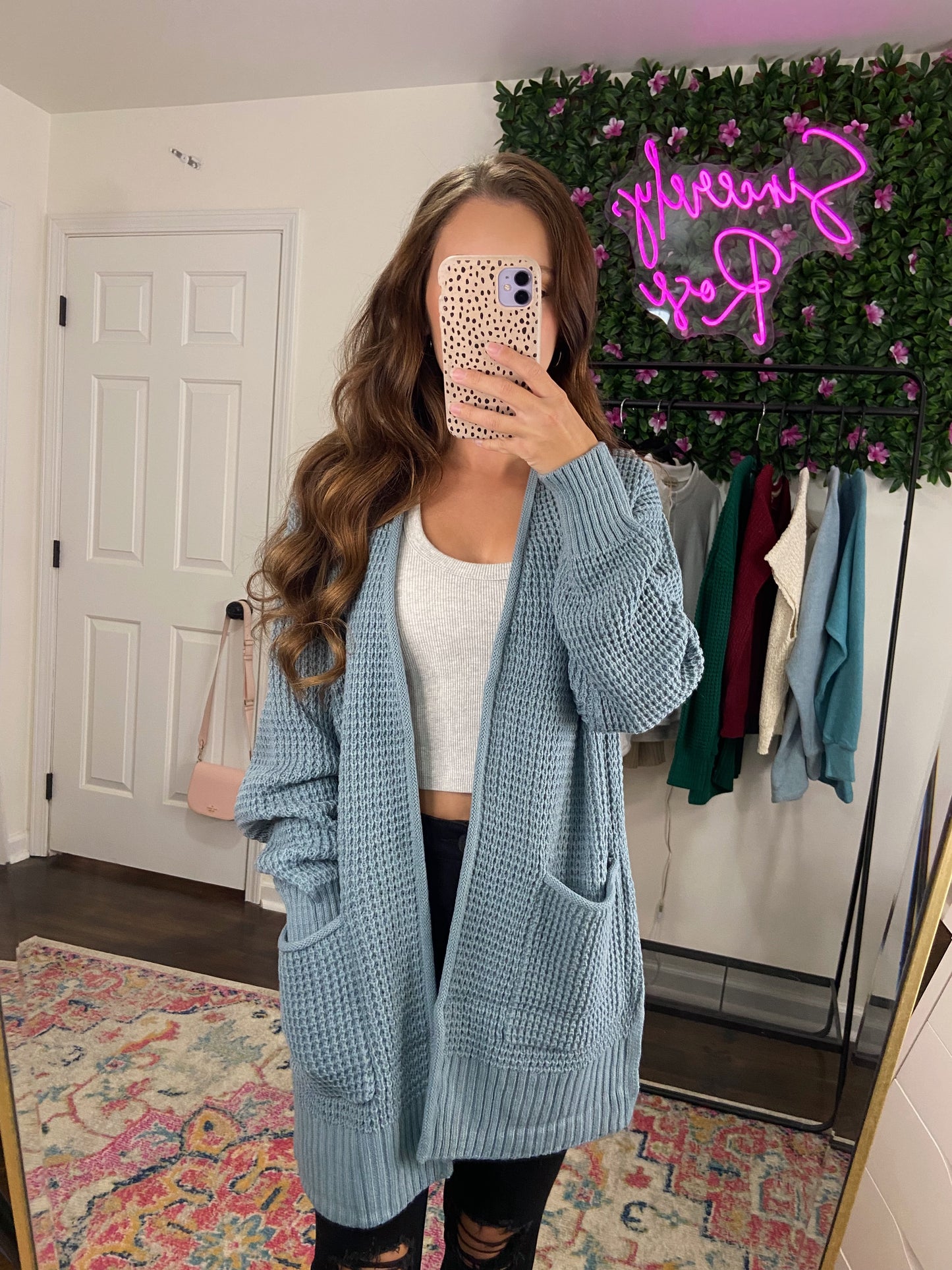 Londyn Cardigan - Blue Grey