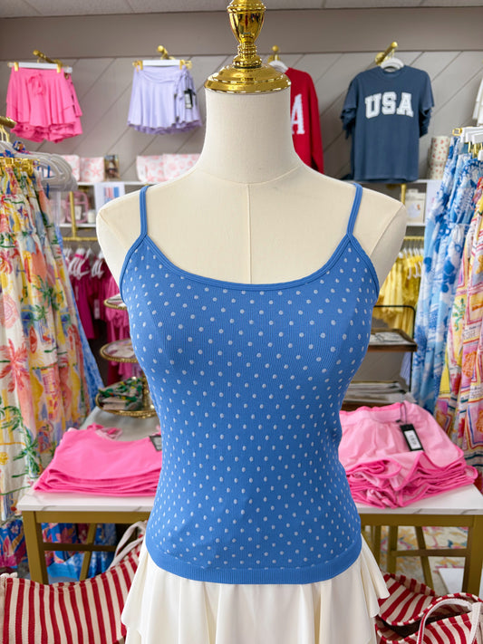 Polka Dot Tank - Marina