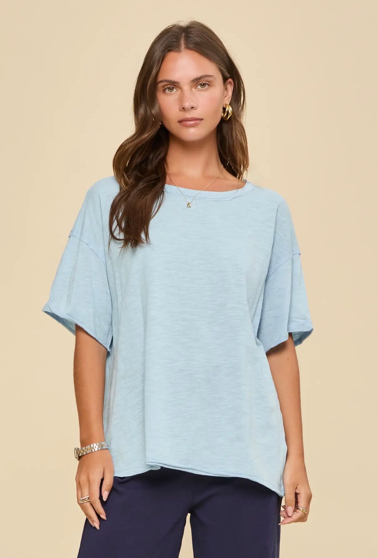 Light Blue Cotton Top