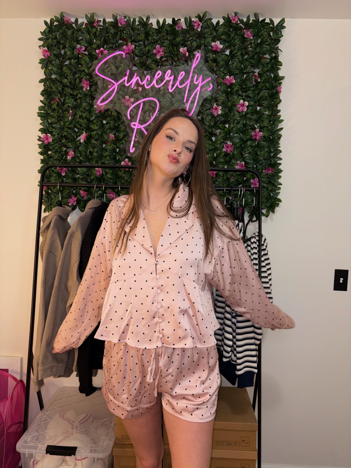 Pretty in Pink Pajama Set
