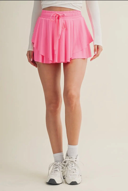 S & M LEFT | Brooke Athletic Skirt - Hot Pink