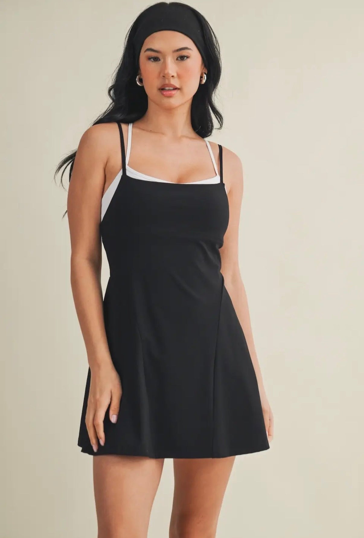 Black Double Layered Athletic Dress