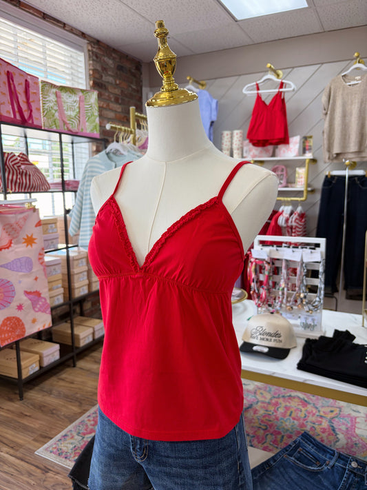 Lola Tank Top - Red