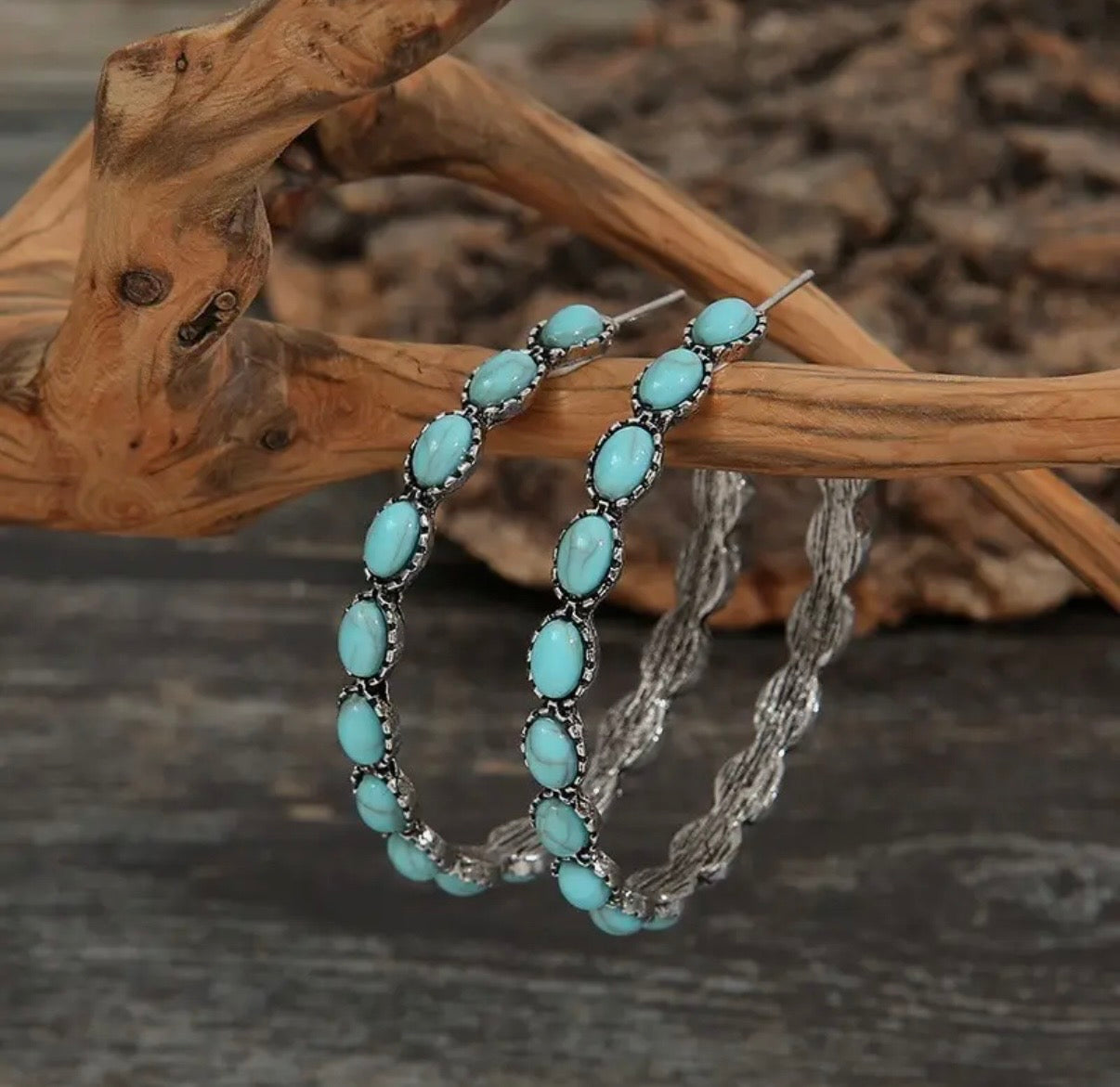 Turquoise Hoop Earrings