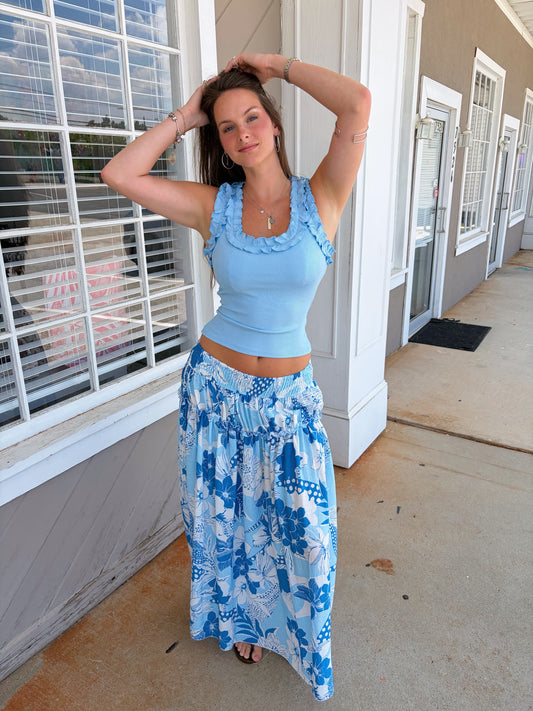Blue Lagoon Maxi Skirt